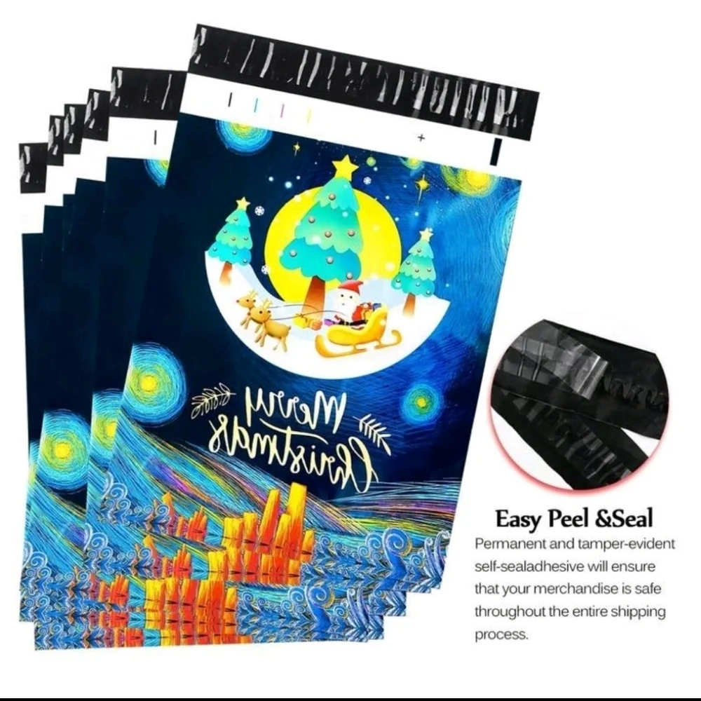 Christmas 20/ 10x13 Shipping Polymailers Non Padded